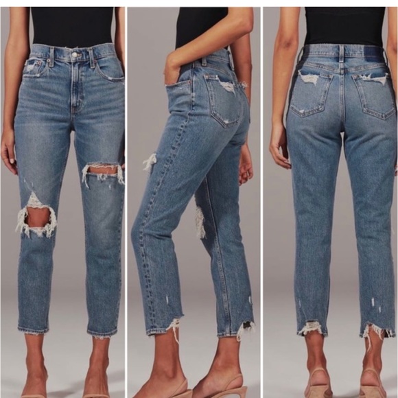 Abercrombie Curve Love High Rise Mom Jean - Picture 1 of 2